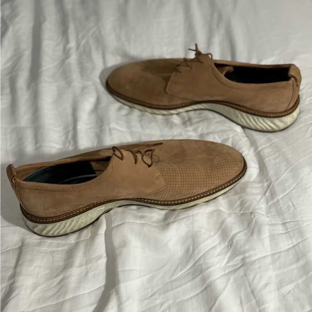 Ecco- Men’s -  Tan Suede Oxfords - size 14